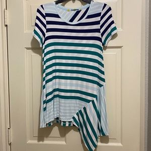 Anthroplogie "Little Button" Striped Top